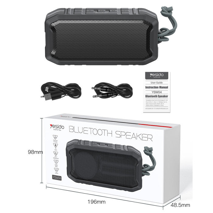 YSW04 portable IPX6 stereo wireless speaker 5W mini horn for party for video