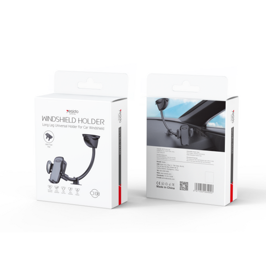 C108 High Quality Auto Extendng Clamp Arm Windshield Phone Holder For Car