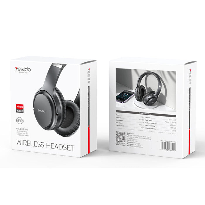 Wireless Over-Ear Headphones with Mic | Hi-Fi Stereo Studio Headset