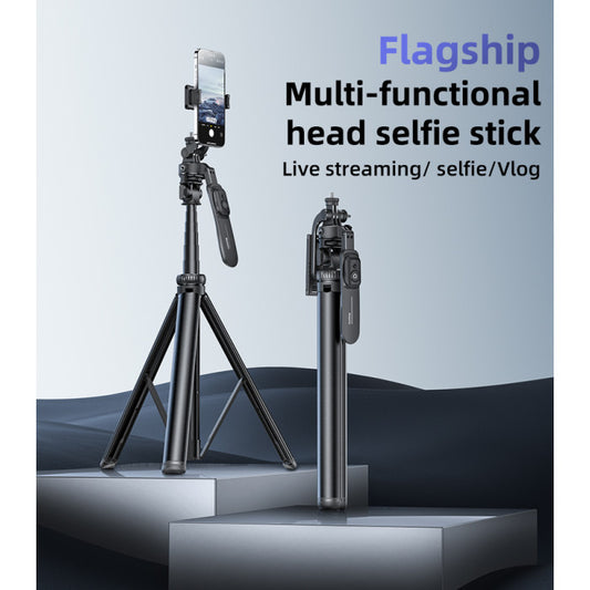 Yesido SF17 Multifunctional 360 Handheld Panoramic Shot Selfie Stick 2.05M Bluetooth Remote Shooting Aluminum Alloy Expanding Tripod.