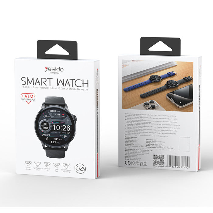 Smart Watch BT5.2 – Large Screen, Health Tracking & Waterproof