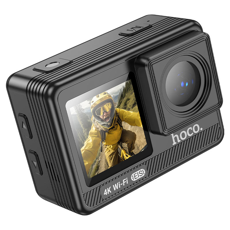 DV102, dual-screen sports HD action camera, 4k / 60fps video resolution, 150° field of view, up to 30 meters with waterproof shell