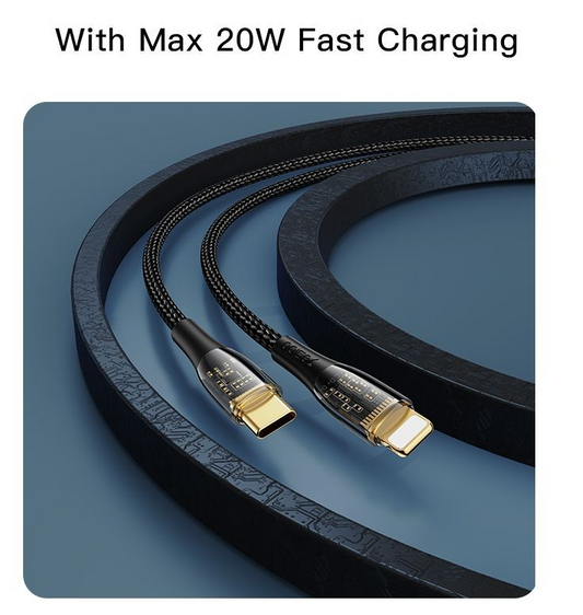 Yesido 20W Braided Type-C To Lightning Data And Charging Cable CA101