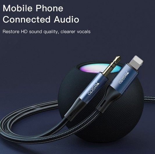 Yesido Lightning To 3.5mm Audio Aux Cable - YAU35