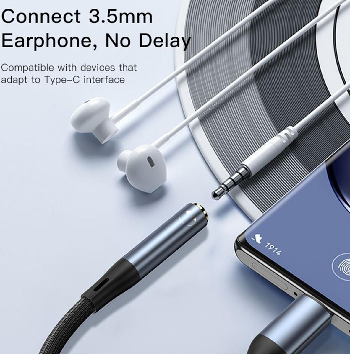 Yesido YAU38 Type-C to 3.5mm Female Audio Adapter