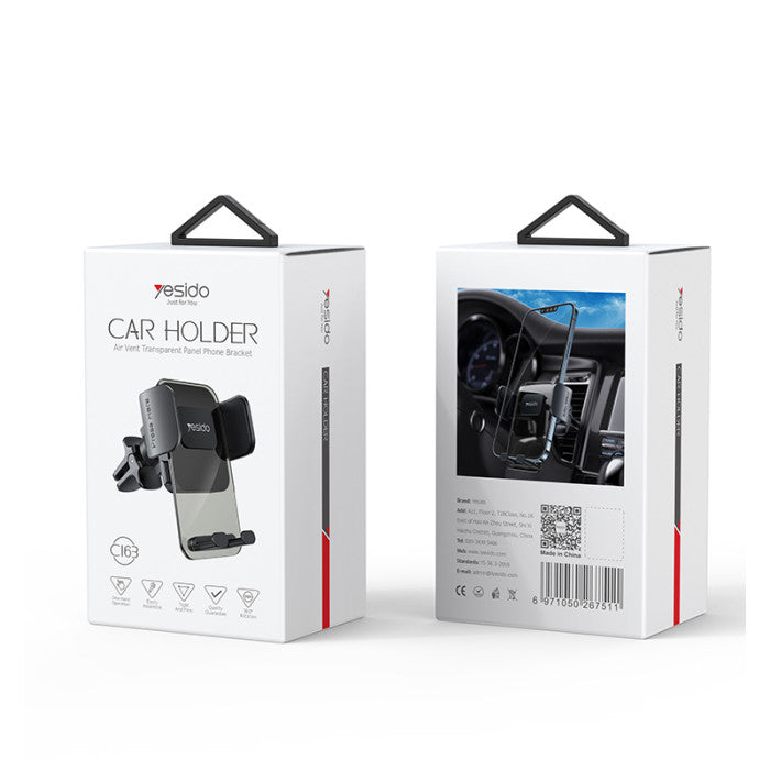 C163 Hot Selling Air Vent Phone Holder | Transparent Air Vent Mobile Phone Holder for Car