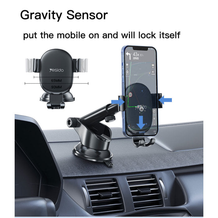 C120 Phone Holder Replaceable Base 360 Degree Flexible Universal Dashboard Car Mobile Phone Holder