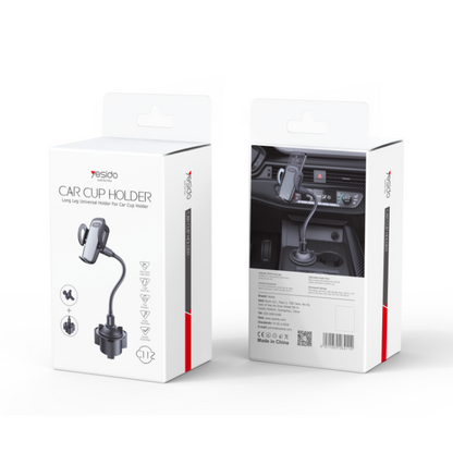 C112 Auto Extending Clamp Arm Long Flexible Arm Car Cup Phone Holder