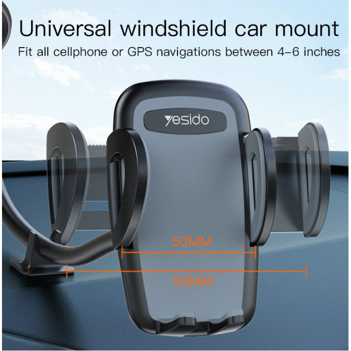 C108 High Quality Auto Extendng Clamp Arm Windshield Phone Holder For Car