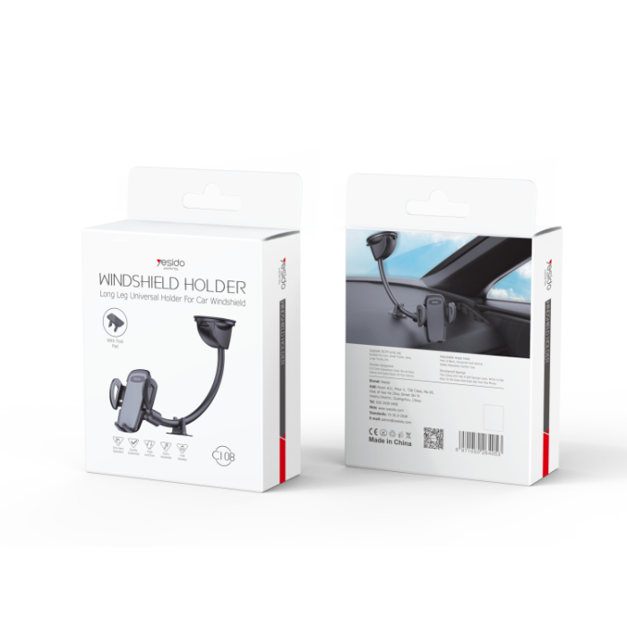 C108 High Quality Auto Extendng Clamp Arm Windshield Phone Holder For Car