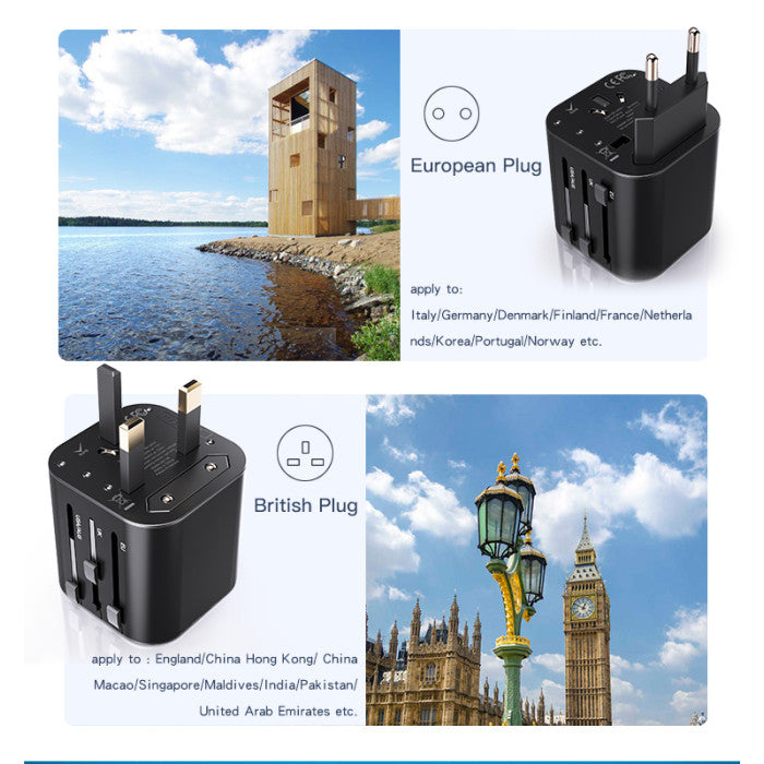 MC09 New Design 4 in 1 Portable Charger Plug Convert Adapter.