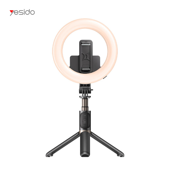 SF12 5 level Aluminum Alloy Portable With LED Ring Light Phone Holder Stand Selfie Stick