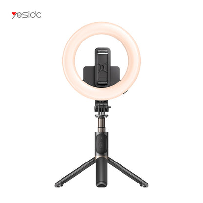 SF12 5 level Aluminum Alloy Portable With LED Ring Light Phone Holder Stand Selfie Stick