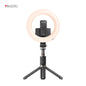 SF12 5 level Aluminum Alloy Portable With LED Ring Light Phone Holder Stand Selfie Stick