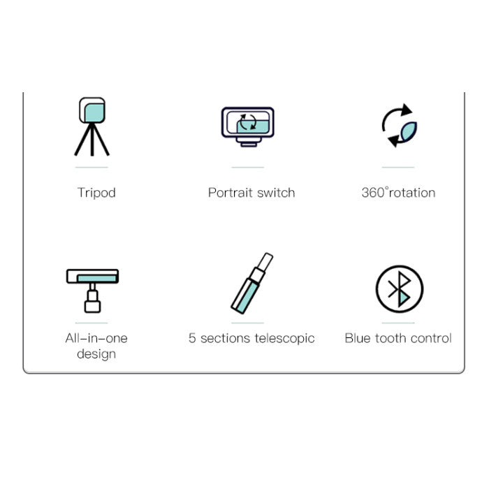 Yesido SF11 Flexible 5 Part Telescopic Triple Phone Holder Selfie Stick.