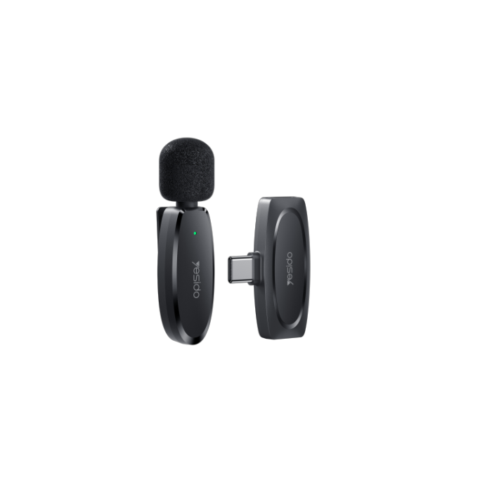 Yesido KR11 portable noise reduction wireless transmission 360 pickup voice Type-C transmit port wireless MEMS Microphone..