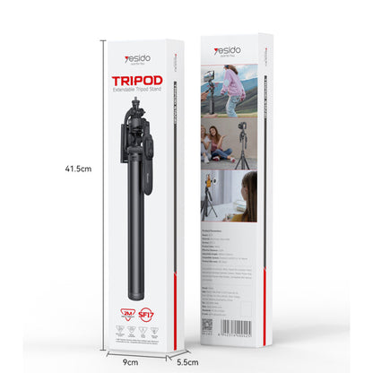 Yesido SF17 Multifunctional 360 Handheld Panoramic Shot Selfie Stick 2.05M Bluetooth Remote Shooting Aluminum Alloy Expanding Tripod.