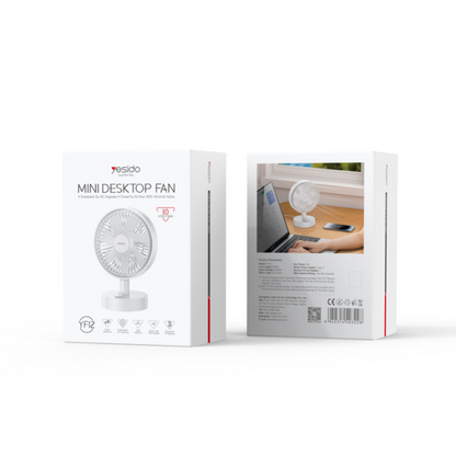 YF12 Rapid Cooling 7 Fan Blades 10 Stages Of Speed Infinite adjustment Table Using 6 Inches Mini Fan