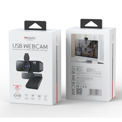 KM14 Yesido 360 Rotation 1080P 2 Million Pixels HD Camera Built-in Microphone Autofocus 1.5M Line USB Camera.