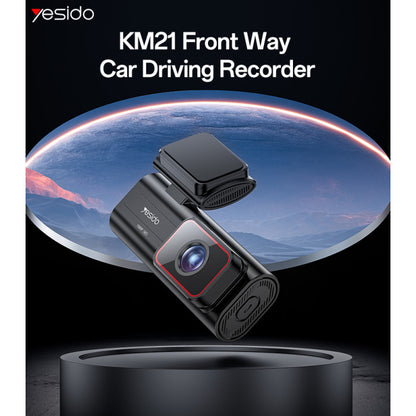 KM21 Yesido 1K High Clear Camera 145 Degree Range Built-in With 1.47" Screen Front way Car Driving Recorder.