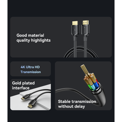 HM16 1.8m Long Gold Plated Interface Ultra Clear 4K 30Hz Stable Transmission HDMI Video Cable
