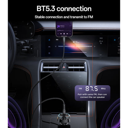Y70 BT5.3 Support Charging 3 Devices With Remote Controller BT & FM Transmittor Car Charger