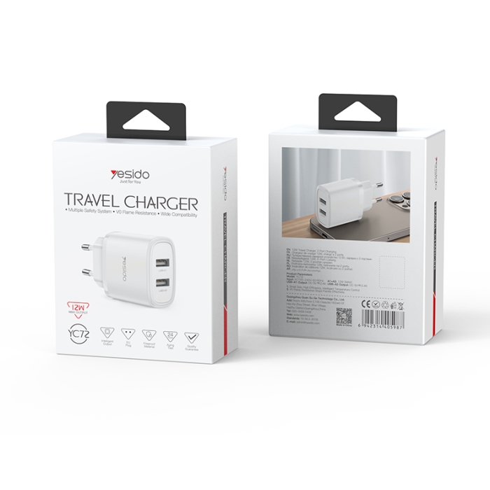 Fast Charging Small And Portable Safety Protection EU Plug Travel Charger