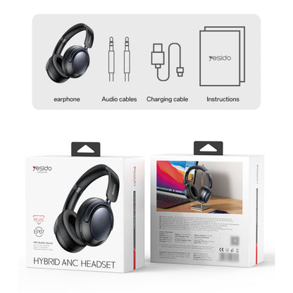 Hybrid ANC Headphones | Ultra-Light & Long Battery Life EP07 BT5.3