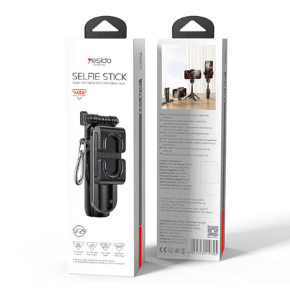 SF29 360 Rotation 43CM Length BT5.2 Detachable Remote Control Reinforced Tripod Mini Selfie Stick