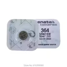 2pcs New RENATA 100% Original 1.55V 364 SR621SW V364 SR60 SR621 AG1 Watch Battery Button Coin Cell Batteries MADE IN Swiss