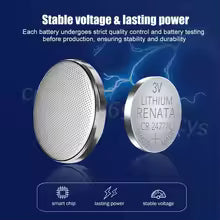 Original RENATA CR2477 CR 2477 3V Lithium Battery DL2477 ECR2477 LM2477 KCR2477 For Scale Calculator Car Remote Button Cell