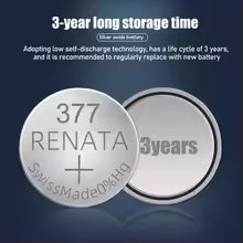 100% Original Renata 377 SR626SW AG4 LR626 SR66 V377 1.55V Silver Oxide Battery For Watch Toy Scale Button Coin Cell Swiss Made