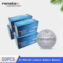 2PCS New RENATA CR2016 CR 2016 DL2016 ECR2016 GPCR2016 3V Lithium Battery For Remote Control Calculator Button Coin Cell
