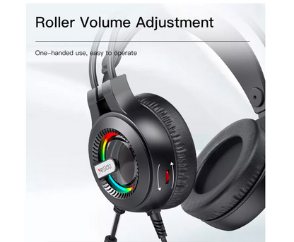 YESIDO Gaming Headset Headphone Over-ear Earphone with Microphone