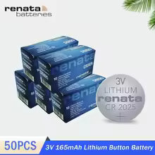 Original RENATA CR2025 CR 2025 DL2025 BR2025 KCR2025 3V Lithium Battery For Remote Control Calculator Scale Mouse Button Cell | 2pic