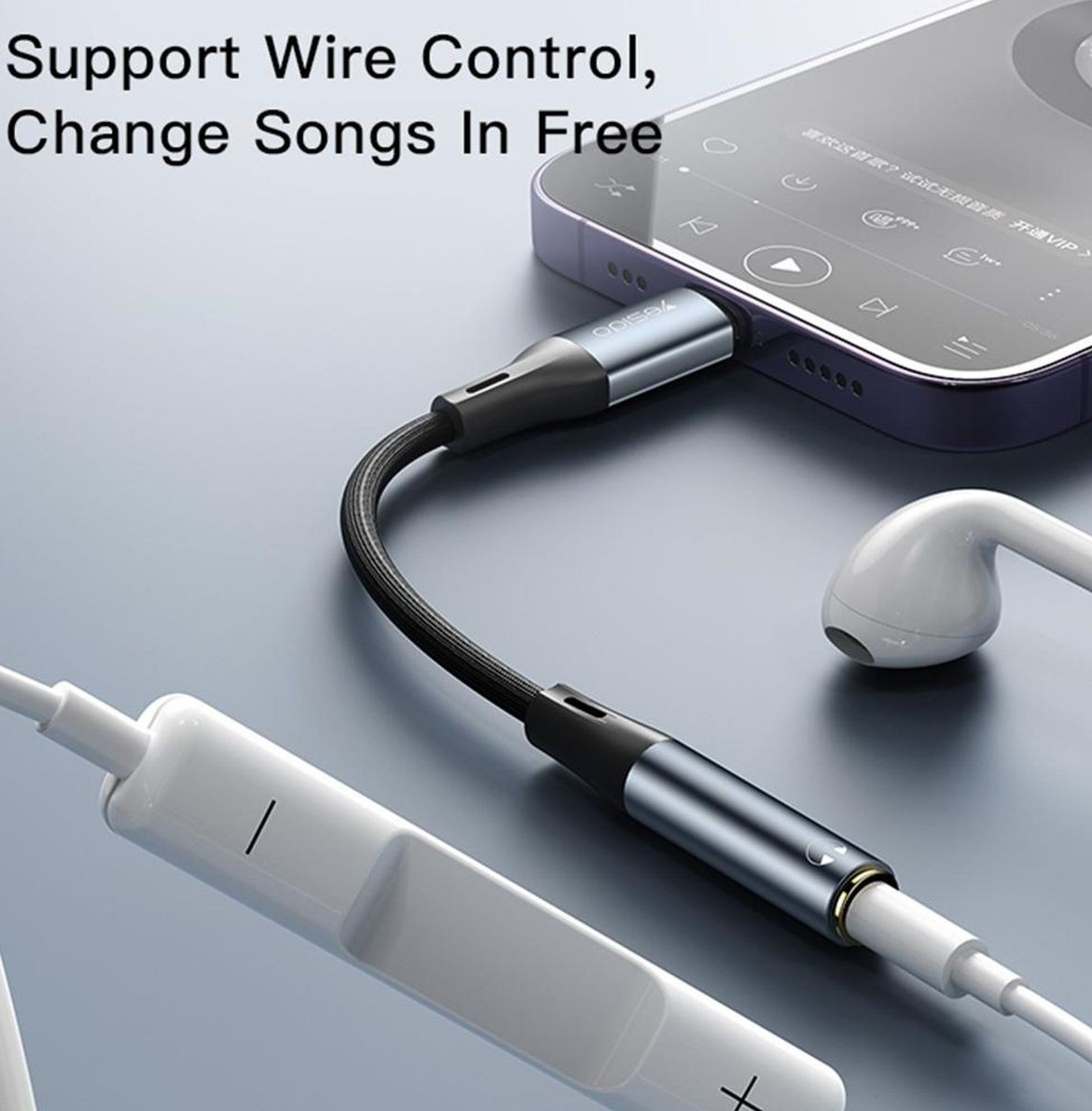 Yesido YAU37 Lightning to 3.5mm Female Audio Adapter