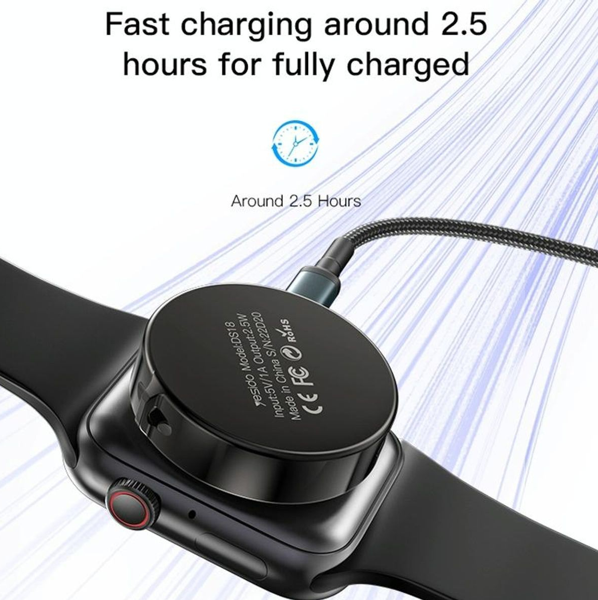 Yesido DS18 For Apple Watch Charger Mini Strong Magnetic Wireless Charging