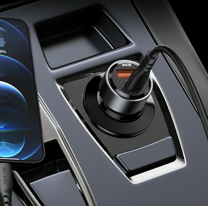 Yesido Y54 Super Fast Car Charger and Type-C to Lightning Cable (30W)