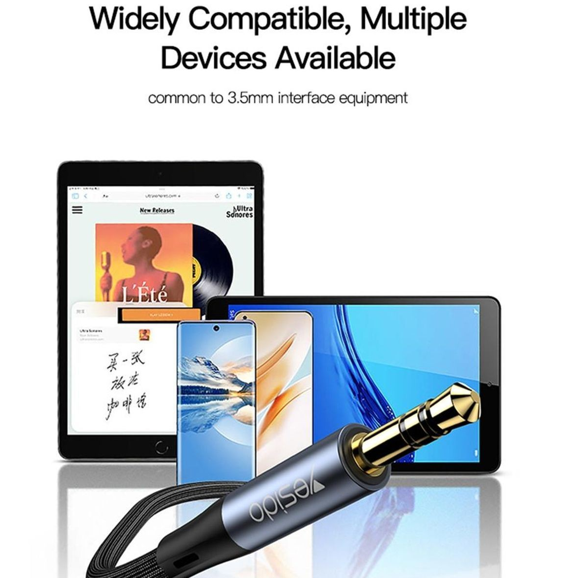 Yesido YAU39 1m 3.5mm To 3.5mm Aux Cable