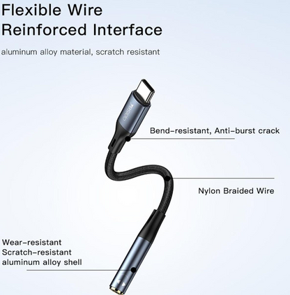 Yesido YAU38 Type-C to 3.5mm Female Audio Adapter