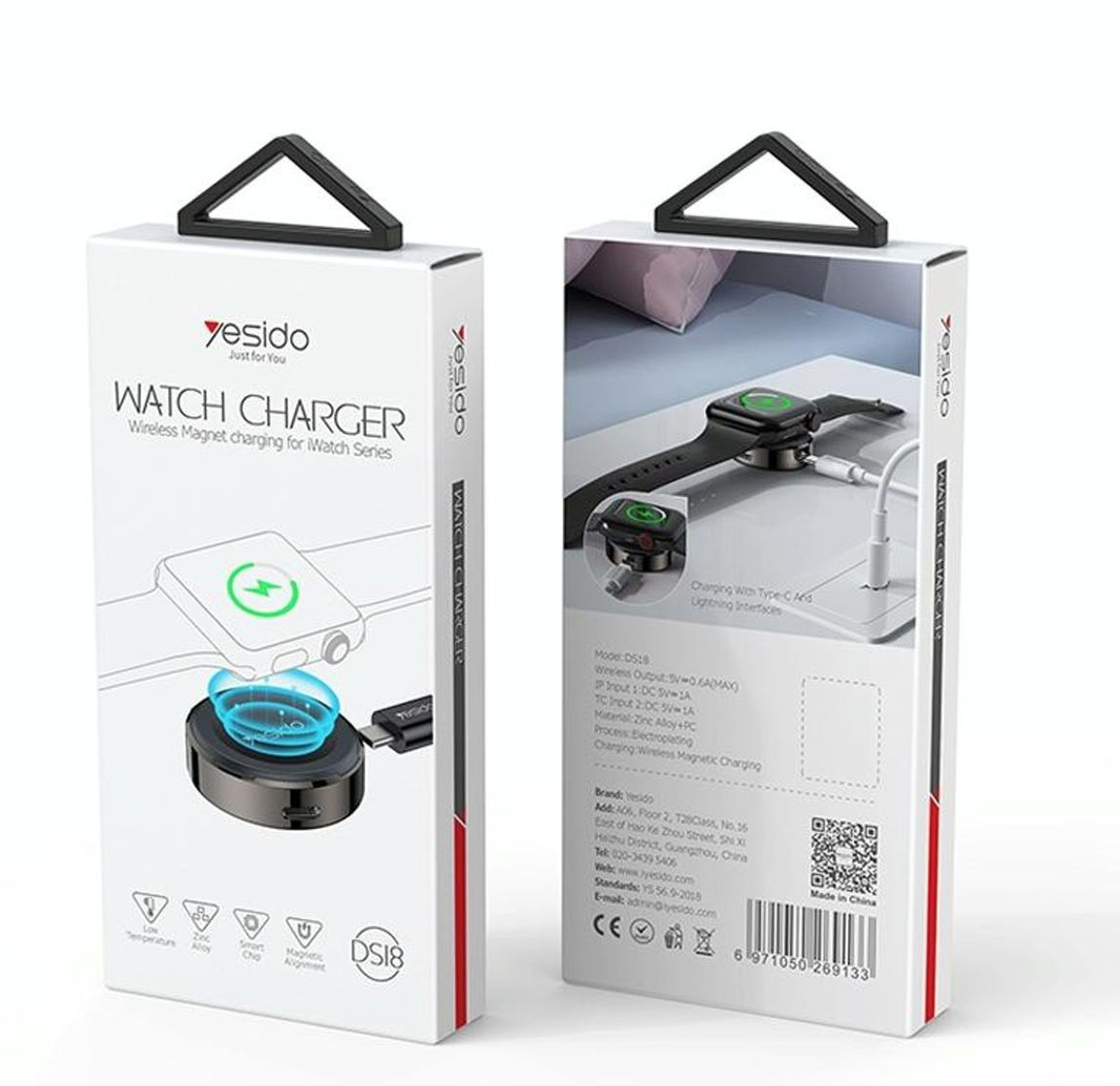 Yesido DS18 For Apple Watch Charger Mini Strong Magnetic Wireless Charging